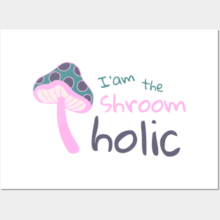 Gift For Mushroom Lover Pink Minimalist Pastel Style Posters and Art